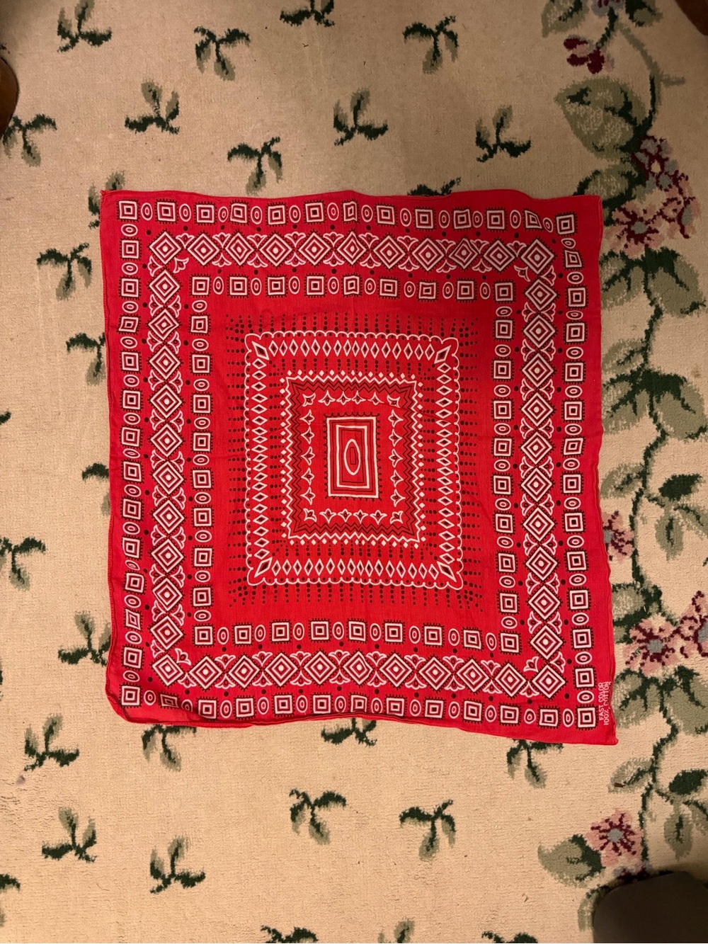 Red Paisley-Style Decorative Bandana
